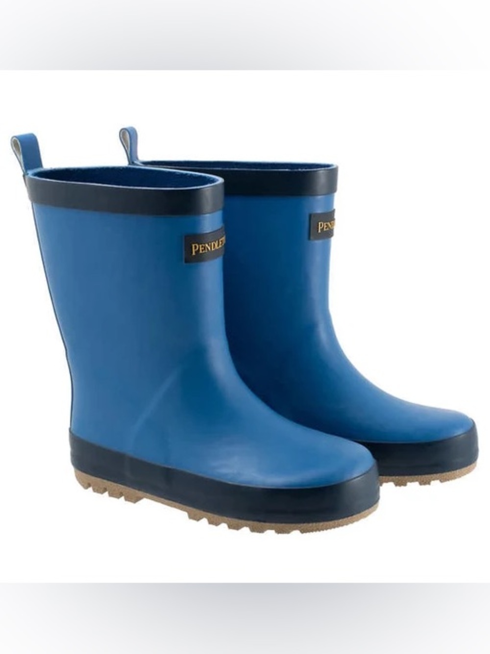Pendleton Kids Blue Rubber Rain Boots Size 2 Waterproof